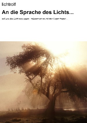  lichtrolf: An die Sprache des Lichts...